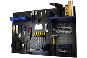 Wall Control Pegboard Standard Tool Storage Kit, Black/Blue