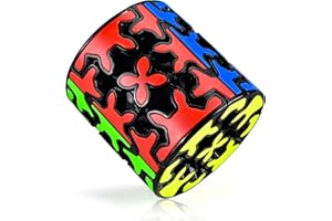 AOVNEA Speed Cube 3x3, Gear Cube & Zauberwürfel Original Stickless Anti Stress 3D Puzzle Twist Puzzle, Geduldspiele für Kinder Erwachsene Anfänger Beruf Weihnachten Geburtstag Halloween, Zylindrisch