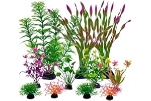 JULIAQUA Plantes Artificielle pour Aquarium et Terrarium, 11 Pièces, Plante de Décoration (Plante)