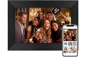 DREAMTIMES Cornice Digitale 8 Pollici WiFi Cornici Digitali con IPS HD Touch Screen, Facile da Configurare per Condividere Foto o Video in Remoto tramite AiMOR