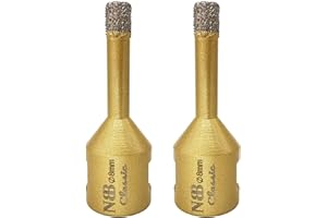 NBB Broca de diamante con M14, corona diamante para taladrar en seco y en húmedo profesionalmente en porcelana dura, cerámica, baldosas, granito, mármol, azulejo, para Amoladora Angular (2, 8mm)