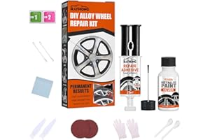 GIMOCOOL Alloy Wheel Scuff Repair Kit - Quick Fix Silver Wheel Paint Alloy Wheel Scratch Repair Kit - Alloy Wheel Repair Kit - Rim Protectors Scratches Remover Kit, 1set
