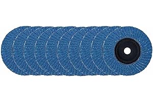 WOMGF 10 Pezzi Dischi Lamellari Ø 76 mm x 10mm Dischi Abrasivi a Lamelle Grano 80 per Smerigliatrice Abrasiva