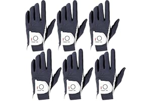‎FINGER TEN FINGER TEN Golf Handschuhe Herren RainGrip Hot Wet Wetter Komfort Extra Value Linke Hand Links und rechte Hand rechts strapazierfähigem Golf Handschuhe 6 Pack