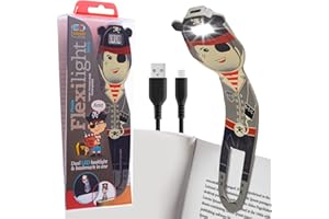 GIFTS FOR READERS & WRITERS Flexilight Luce da Lettura Ricaricabile | Segnalibro 2 in 1 Luce per Libro | Lampada LED a clip da Lettura | Pila per Leggere a Letto per Bambini e Adulti | Accessori per Libri | Idea Regalo Lettori