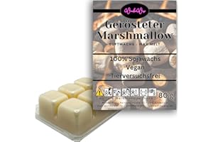 WonderWax Duftwachs Wax Melts für Duftlampe, 6 Würfel Duftmelt Wachsmelt Sojawachs Duftwachs Würfel für Raumdüfte, Wachs Duftöl Winter Indoor Schmelzen für Aromalampe Geröstete Marshmallows