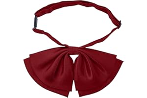 AUSUAYA Damen-Fliege, aus Seide, vorgebunden, japanische Kawaii-Schulmädchen-Uniform, Anime-Fliege für Lolita-Floppy-Krawatte, GB-FWBT-1, burgunderfarben, One size
