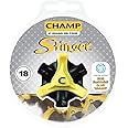 Prime Golf SuperStore | Champ Scorpion Stinger Spikes | Easy Maintenance | Superior Traction | Non-Clogging Golf Spikes |BlackYellow | (18 Pack) |
