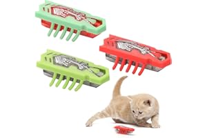 TNSLAND Elektryczna zabawka dla kotów, 3 sztuki, interaktywna zabawka dla kotów, zabawka dla kotów, w kształcie owadów, karaluchów, gra dla psów i kotów