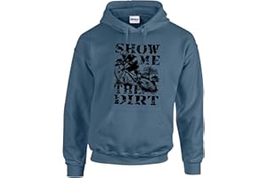 BANG TIDY CLOTHING Mountain Biking Hoodie - Biker Cycling Gifts for Men - Personalised Hooded Sweatshirt Pullover - The Dirt