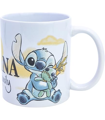 Stitch Tazza Jumbo in ceramica, tazza stitch