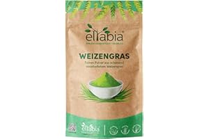 ELTABIA Erba di grano in polvere macinata, 500 g, erba di frumento in polvere di alta qualità da coltivazione europea, 100% pura senza additivi