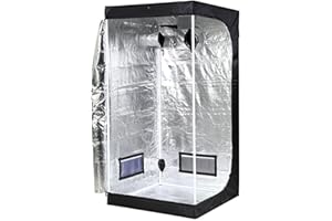 iPower Tente de Culture hydroponique résistante à l'eau avec Plateau de Sol Amovible pour semis d'intérieur 81,3 x 81,3 x 160 cm