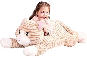 IKASA Giant Cat Stuffed Animal Plush Toy,78cm Large Kitten Cute Jumbo Soft Toys,Huge Big Size Plushy Fluffy Fat Gigantic Plushie,Gifts for Kids