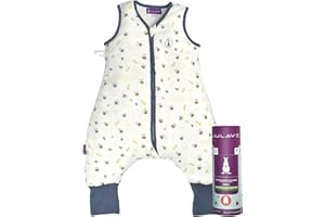 LULAVE Saco de Dormir Bebe - Ideal Entretiempo y Primavera. 100% Algodon organico (Gots). Oeko-Tex 100 Modelo Abejas o Rombos. Talla de 1 a 3 años