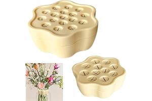 Smaoqingji Espiral Ikebana Stem Holder - Juego de 2, Amarillo, Soporte para Tallo Flores, Ideal para Crear Hermosos Ramos, para Que Pueda Disfrutar los Arreglos Florales en Cualquier Momento Lugar