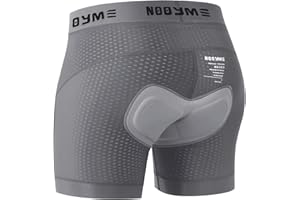 NOOYME Męskie spodnie rowerowe z wkładką 3D, szybkoschnące, elastyczne spodnie rowerowe z poliamidu i spandexu – lepsza elastyczność i przepuszczalność powietrza