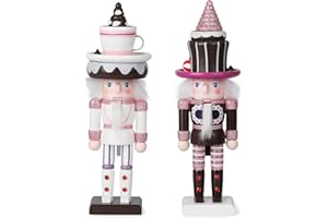 Auluda Christmas Halloween Decoration Nutcracker, Handmade Wooden Doll Figures, Festive Collectable Gift Figures, Shelves Decor Gift (Halloween Devil)