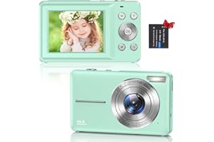 UMIPYIZA Cámara Digital Compacta, 44MP 1080P HD Cámara de Fotos 2,4 Pulgadas Recargable Cámara con Zoom 16X Camara Digitales Compacta para Principiantes, Niño, Adulto (Verde)