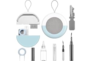 JOEJONI Kit de Limpieza de Teclado, Kit de Limpieza 12 en 1 para Teléfonos Móviles, Limpiador de Teclado con Cepillo y Soporte, para Portátiles, Auriculares, Teléfonos Móviles