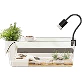 Large Aquarium for Turtles Detachable Accessories for Terrarium Y | Transparent Enclosure For Small Animals Turtles And Repti