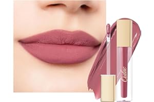 Oulac Rossetto Liquido Matte, Rosa Malva Rossetti Colore Intenso, Tinta Labbra Finish Matte, Lunga Tenuta, Ricco di vitamina E, Consistenza crema, Vegana&Senza crudeltà 4.5ml (M12) Indie Kiss