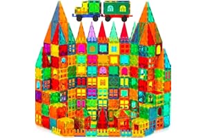 Wonder Toys Klasyczne klocki magnetyczne 100 szt., oryginalne magnetyczne zabawki konstrukcyjne do samodzielnego złożenia dla chłopców i dziewcząt w wieku 3, 4, 5 i 6 lat, prezent na urodziny