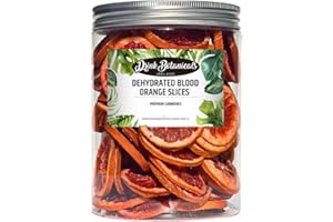 Drink Botanicals Ireland Dried Blood Orange Slices Wheels | 50+ Slices | 100% Natural | For Cocktail Garnishing, Wreath, Cakes, Snacking, Infusions, Desserts | 150 Grams, 5.29 oz | PET Recyclable Jar