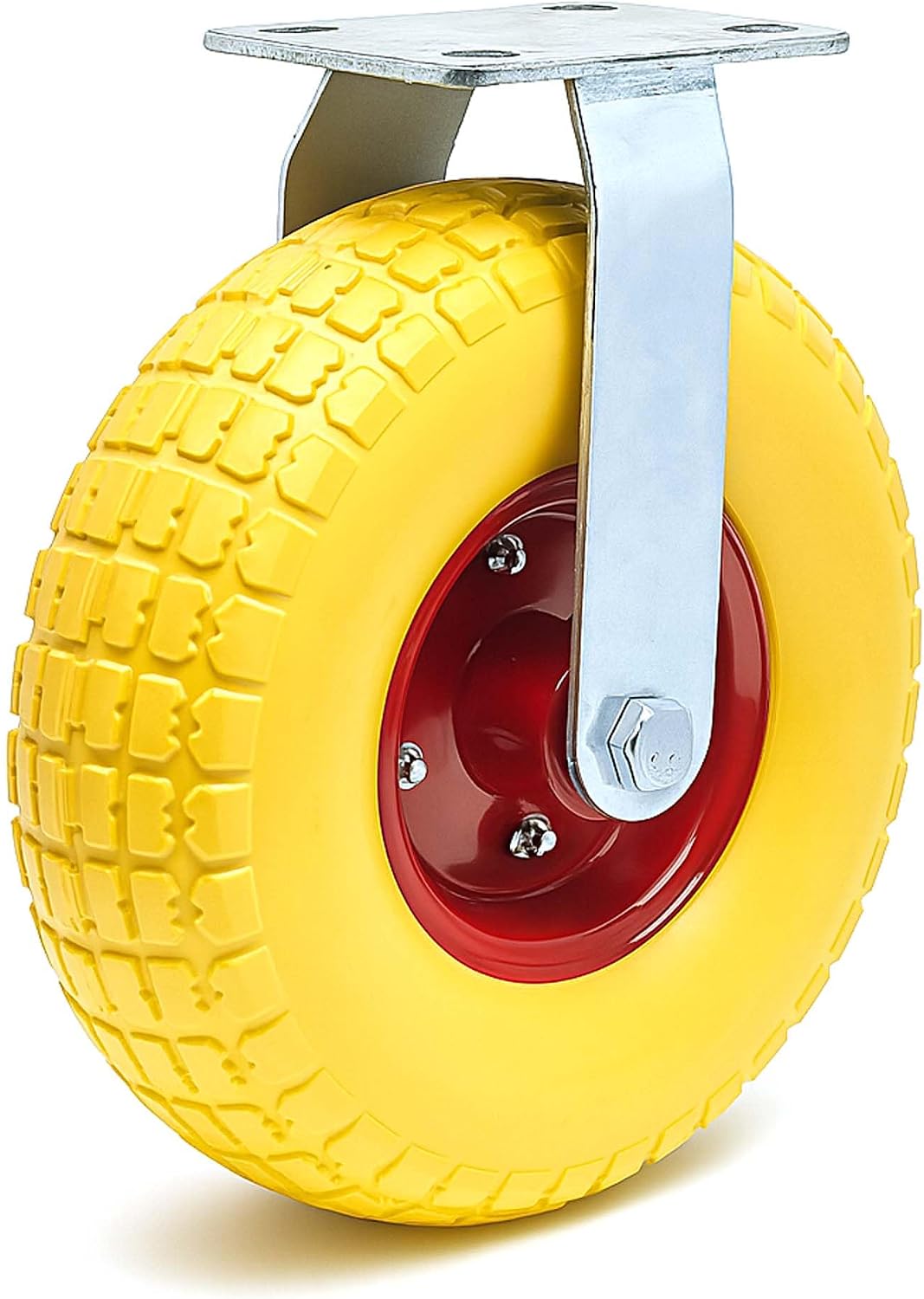 Fixed Castor 258x78mm Puncture-proof with Metal Rim and Fixture