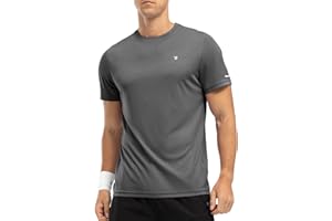 Rdruko Mens UV Swim Top Short Sleeve Rash Guard Shirts UPF 50+ Quick Dry Running Outdoor Sport Gym Tops