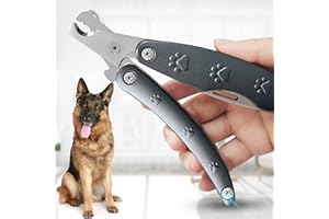 KXCDTECH Bester Hunde-Nagelschneider für angstempfindliche Hunde, leise, schärfste und glatteste Hunde-Nagelknipser für extragroße, mittelgroße und kleine Rassen, robuster Metall-Nagelschleifer für alle Hunde