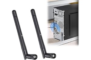 ZMDECQNA WiFi Antenna, 2PCS Black Dual Band WiFi 2.4GHz 5GHz 5.8GHz 3dBi Omnidirectional Antenna for WiFi Router Wireless Network Card USB Adapter