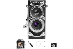CXYP CHUZHAO Retro Mini Digitalkamera, 1080P Full HD Video, 12 MP Autofokus, Point and Shoot Digitalkamera mit 16GB Speicherkarte, kompakt und Exquisit für Anfänger, Jugendliche, Erwachsene und Kinder.