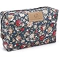 MICOM Cute Travel Makeup Pouch Cartoon Printed Toiletry Cosmetic Bag for Girls, Women(Floral)