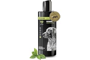 Peticare Perro Champu contra Picor Fuerte, Anti-Pulgas y Anti-Acaros - Tratamiento para Parasitos y Repelente, Shampoo, Ingredientes eficaces - petDog Health 2104
