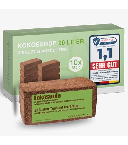 Kokosfaserziegel verpackt 24 x 8 Liter, ca. 650g je Ziegel, gesamt: 192