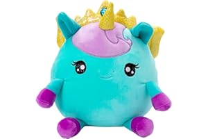 SQUISHPETS Medium - Peluche GALUPY Rainbow Unicorn Zoey, unicorno di peluche di 19 cm con ali, corona e corno glitterati, da coccolare e con cui giocare