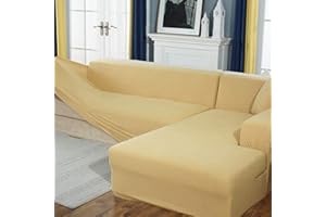 BOLUXIU Sofabezug, Eck Stretch-Sofabezug Stretch Sofabezug für 1/2/3/4 Sitzer（L-förmiges Ecksofa erfordert Zwei）