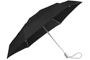 Samsonite Alu Drop S - 4 sekcja Auto Open Close Mini parasol, 21 cm, czarny
