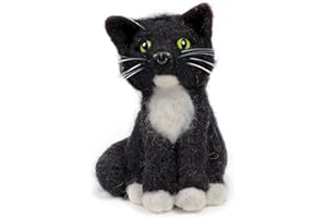 Feltsky Nadelfilz-Set mit schwarzer Katze für Anfänger, Bastelset, enthält alles, um 13 cm Höhe zu machen