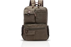 FANDARE Plecak retro męski biznesowy torba na laptopa student z wieloma kieszeniami plecak outdoorowy podróżny plecak dzienny oddychające płótno