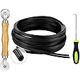 Wawasia Window Screen Mesh Install Repair Tool Kit With Bearing Roller, Layering Hook, Retainer Spline Sealing Strip, for Installing Rolling Window and Door Screens (Mesh Not Included)
