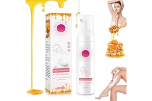 BXJINKELE Honig Mousse Haarentfernung Schaum, Bienenwachs Haarentfernungsschaum, Honigmilch Enthaarungsspray Schaum, Honig Mousse Haarentfernungsspray, Hair Removal Spray Für Beine, Arm, Intimbereich (1)