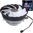 DS Aluminum Heat Sink 1500RPM Fin CPU Cooler, Aluminum Extrusion Cooling CPU Fan for LGA 775/1155/1156 (Axis Rainbow Auto Change, C Series)