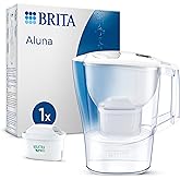 BRITA Aluna Water Filter Jug White (2.4L) incl. 1x MAXTRA PRO Pure Performance cartridge - fridge-fitting jug with digital LT