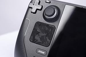 Touchpad Protector Steam Deck, Schutz Haut Textur Aufkleber für steamdeck Touch Trackpads, High End strukturierte Griff Haut Luck&Link(Geschmiedete Kohlefaser-Schwarz, Trackpads)