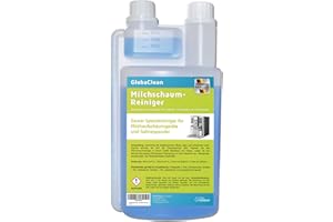 ‎GLOBACLEAN Milchschaumreiniger 1 Liter Flüssig-Reiniger Konzentrat Milchsystemreiniger Milchaufschäumer-Reiniger Universal, für Marken wie Jura Delonghi WMF Nesspresso uvm. GlobaClean® Made in Germany