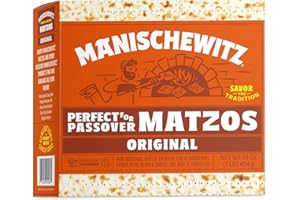 Manischewitz Original Matzos 454g | Freshly Baked for Passover 2025 | Just 2 Ingredients | Thin, Crisp, Airy & Delicious!