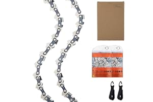 QIAOMIAO 2-Pack 12 inch Chainsaw Chains Fits for Stihl MS170 MS171 MSE170C, Low Kickback Saw Chain 3/8" LP Pitch .043" Gauge 44 Drive Links