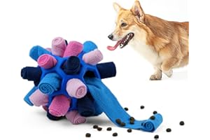 Tesytto Schnüffelball für Hunde Interaktives Hundespielzeug Ermutigen Natürliche Nahrungsfähigkeit Slow Food Training Bissresistenter Welpe Spielen Tragbare Hunde Intelligenzspielzeug (Episches Blau)